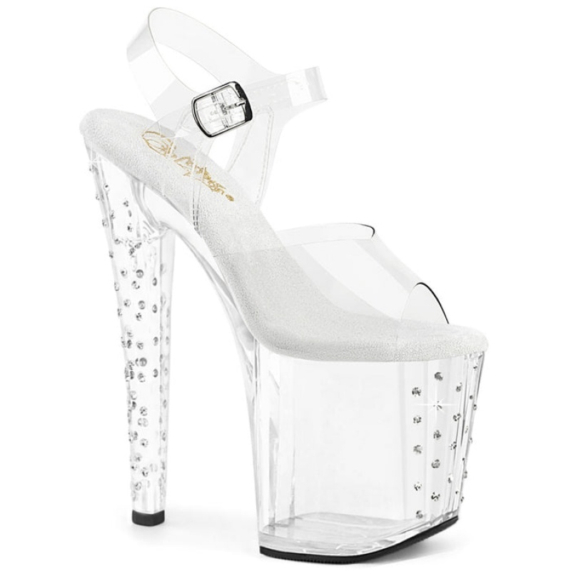 Clear Pleaser Enchant-708RS Women's Sandals | HD4781653