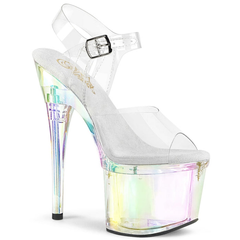 Clear Pleaser Esteem-708RBP Women's Sandals | ER6437059