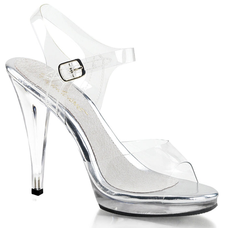 Clear Pleaser Flair-408 Women's Sandals | XD7423961