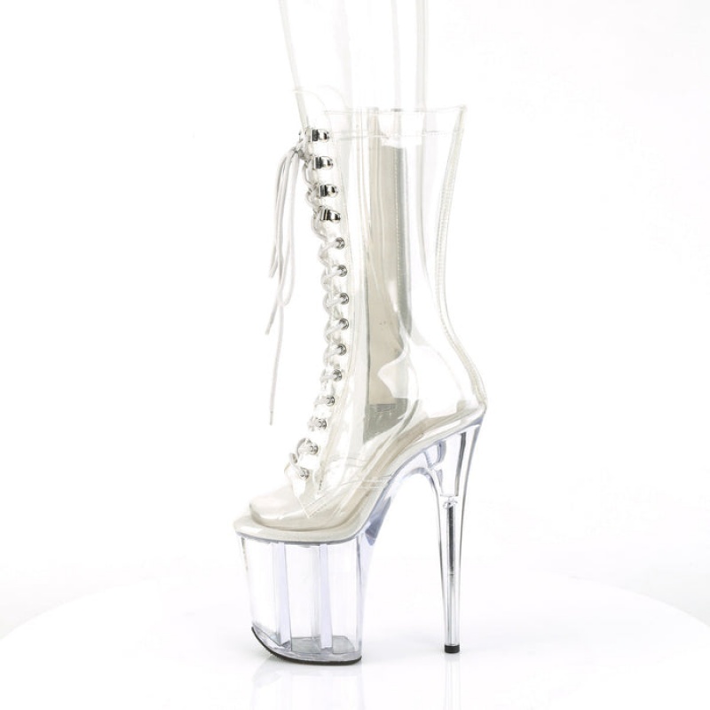 Clear Pleaser Flamingo-1050C Women's Boots | VI9356218