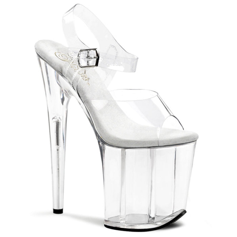 Clear Pleaser Flamingo-808 Women's Sandals | DI9135406