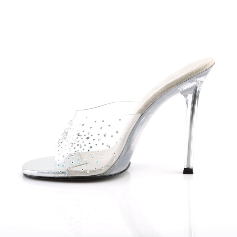 Clear Pleaser Gala-01SD Women's Slides | OS4687035