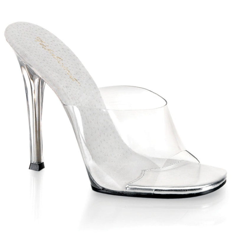 Clear Pleaser Gala-01 Women's Slides | SX7620431