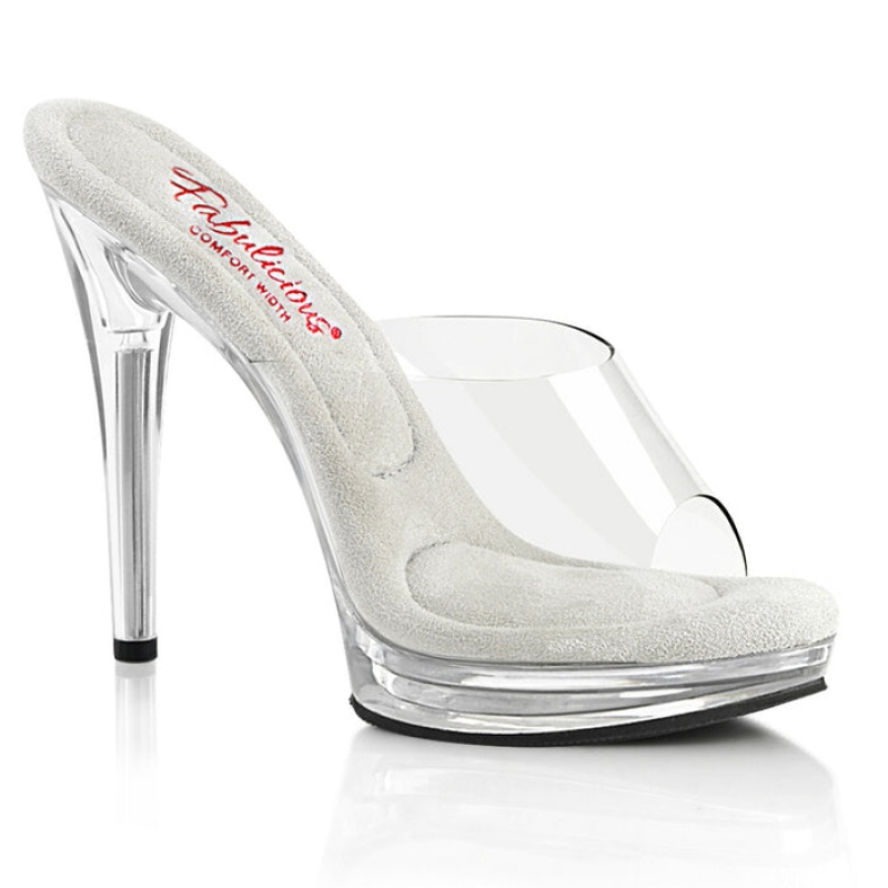 Clear Pleaser Glory-501 Women's Slides | GO8721453