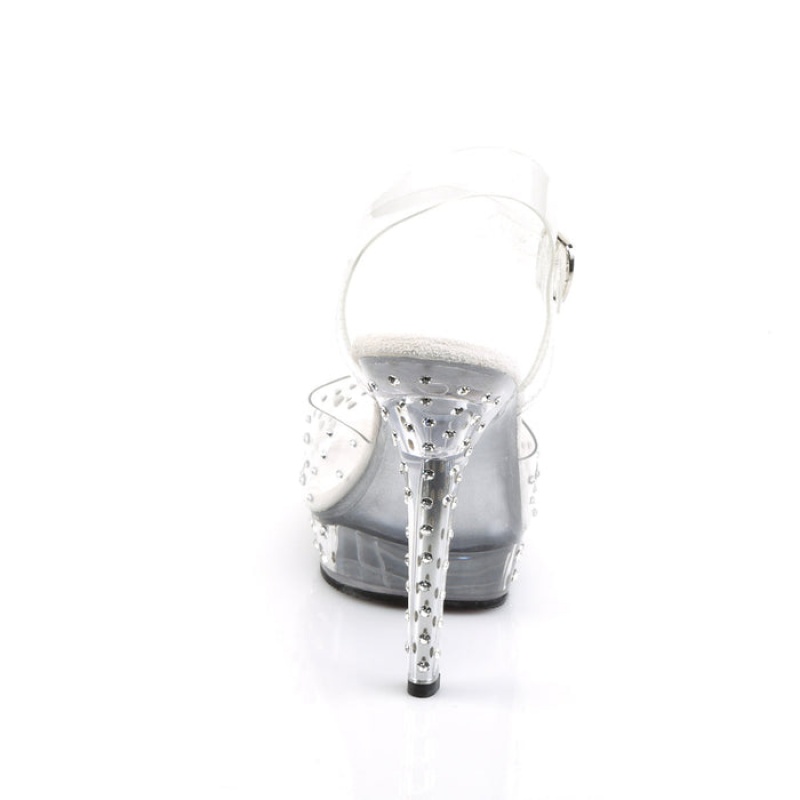 Clear Pleaser Lip-108RS Women's Sandals | LS6170294