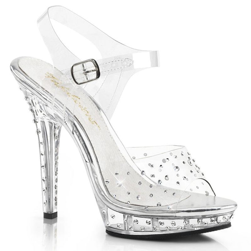 Clear Pleaser Lip-108RS Women's Sandals | LS6170294