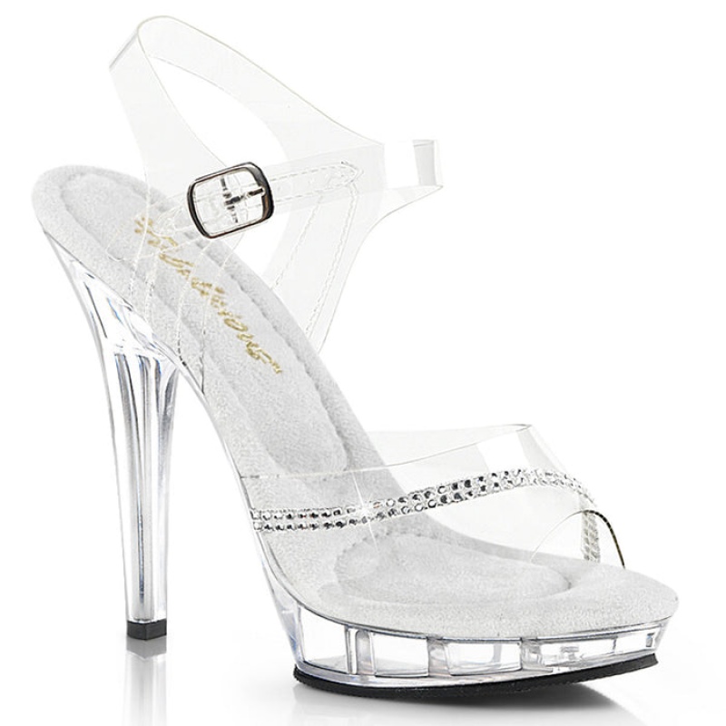 Clear Pleaser Lip-108R Women's Sandals | GV6549138