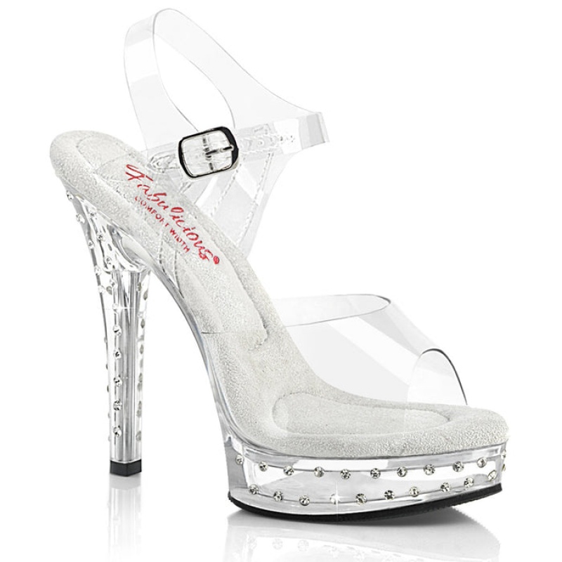 Clear Pleaser Majesty-508SDT Women's Sandals | JS7598614