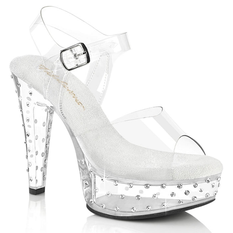 Clear Pleaser Martini-508SDT Women's Sandals | TL5620489