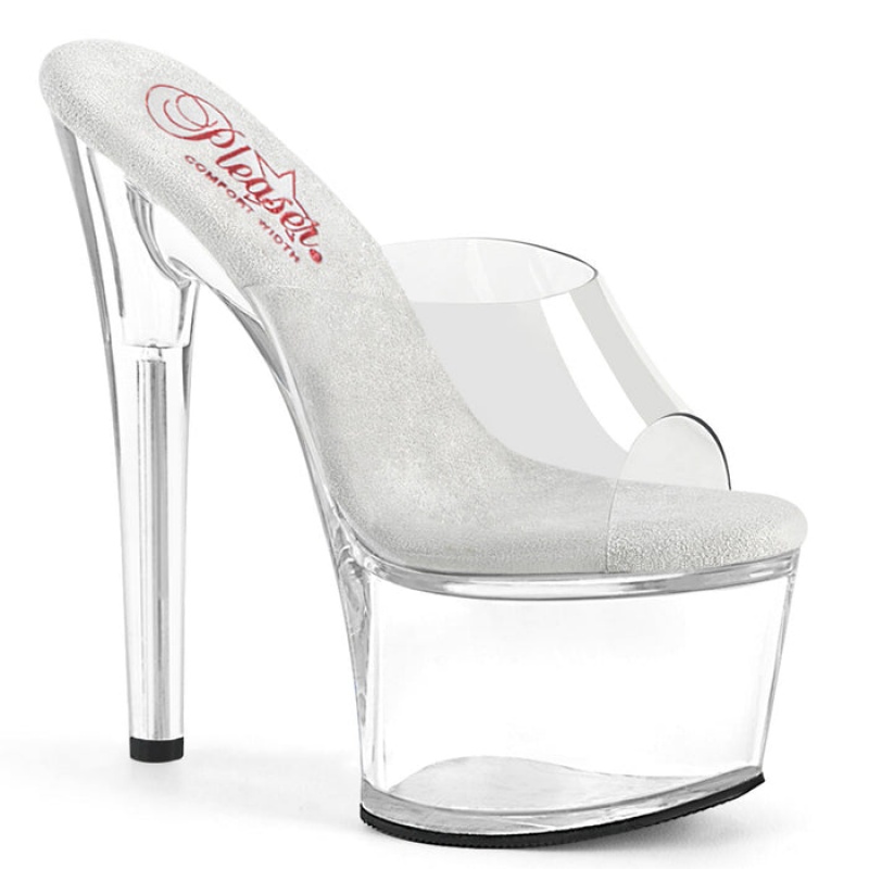 Clear Pleaser Passion-701 Women's Slides | CG8297035