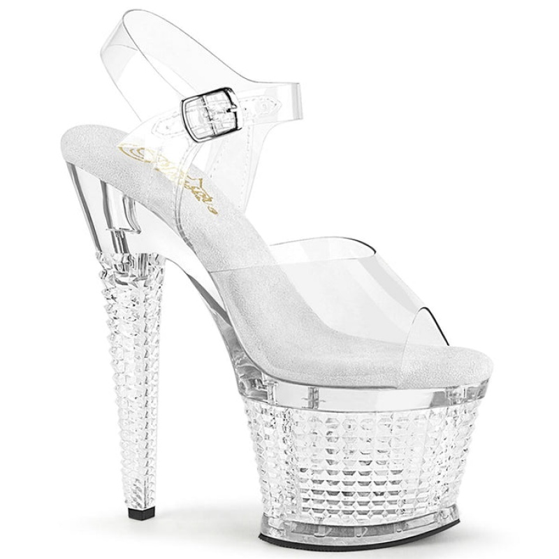 Clear Pleaser Spectator-708 Women's Sandals | MJ8427519