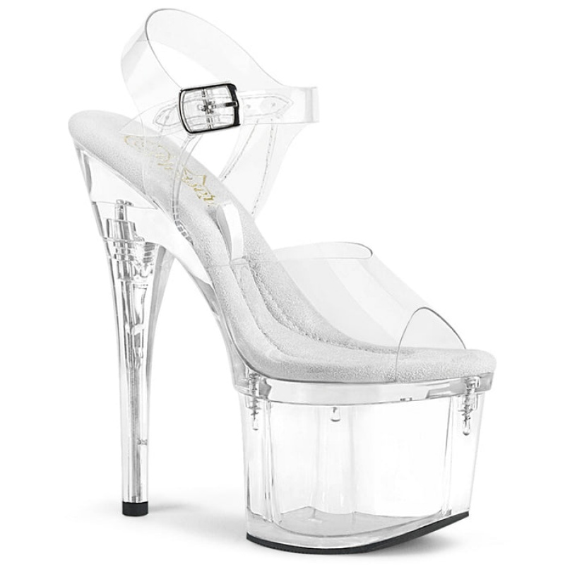 Clear Pleaser Treasure-708EST Women's Sandals | TL3971826