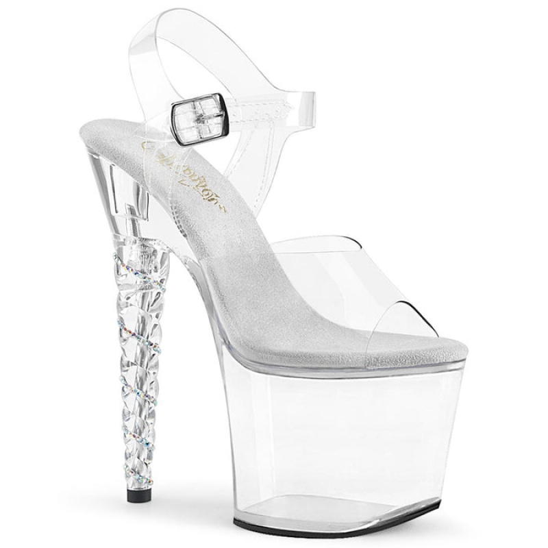 Clear Pleaser Unicorn-708RSH Women's Sandals | MT9501736