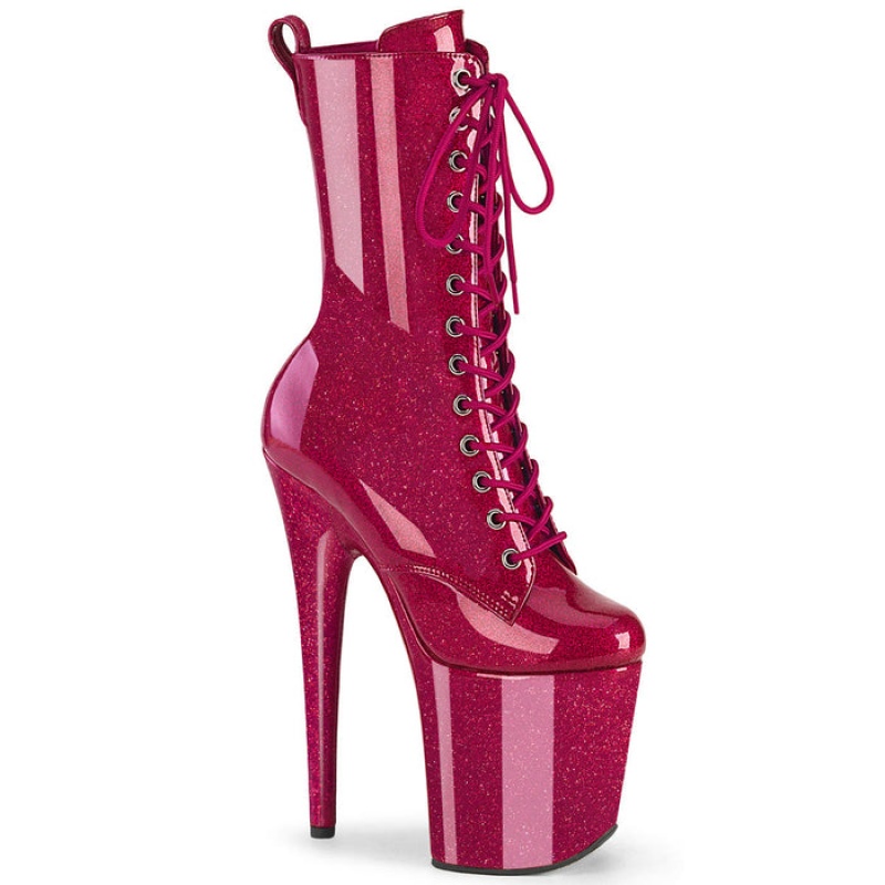 Fuchsia Pleaser Flamingo-1040GP Women's Boots | BK7805231