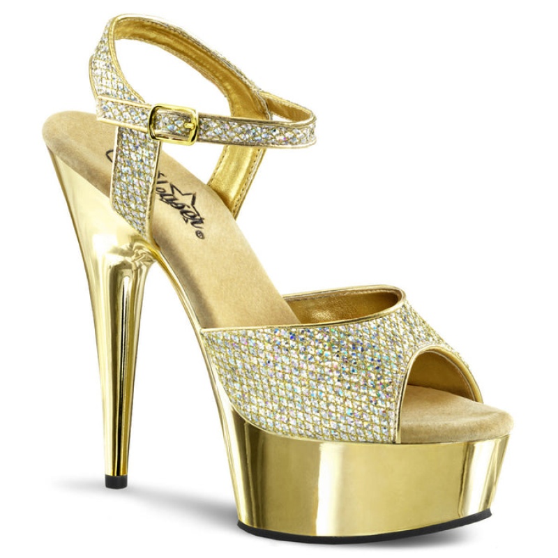 Gold Pleaser Delight-609G Women's Sandals | EO4537269