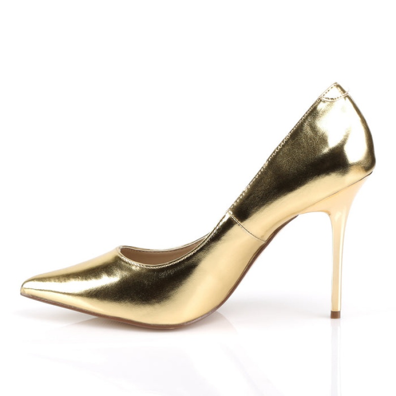 Gold / Metal Pleaser Classique-20 Women's Pumps | HE3028645