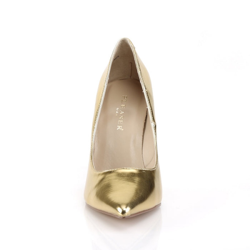 Gold / Metal Pleaser Classique-20 Women\'s Pumps | HE3028645