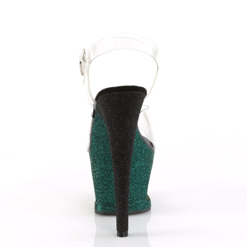 Green Pleaser Moon-708OMBRE Women's Sandals | IN3801275