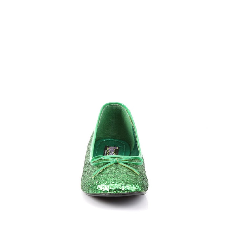 Green Pleaser Star-16G Women\'s Flats | LU0145396