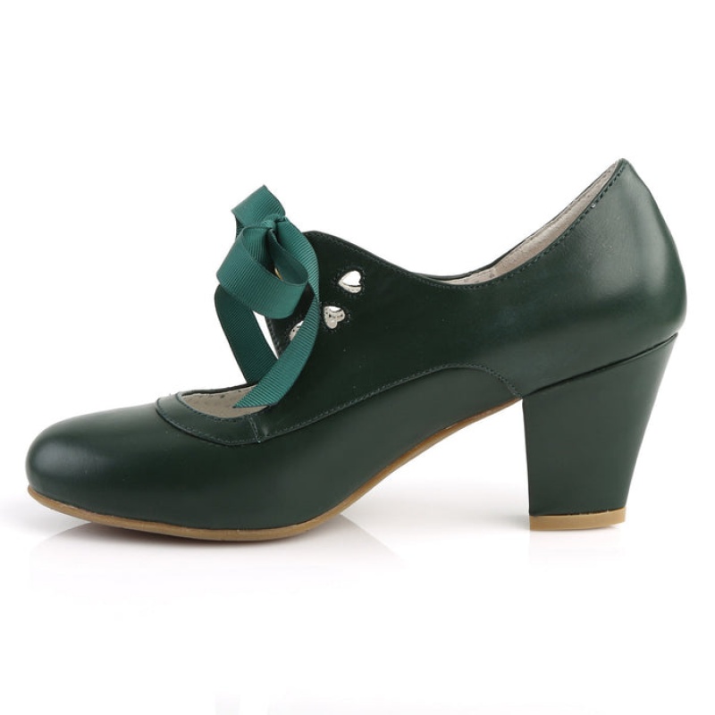 Green Pleaser Wiggle-32 Women's Pumps | SM9750832