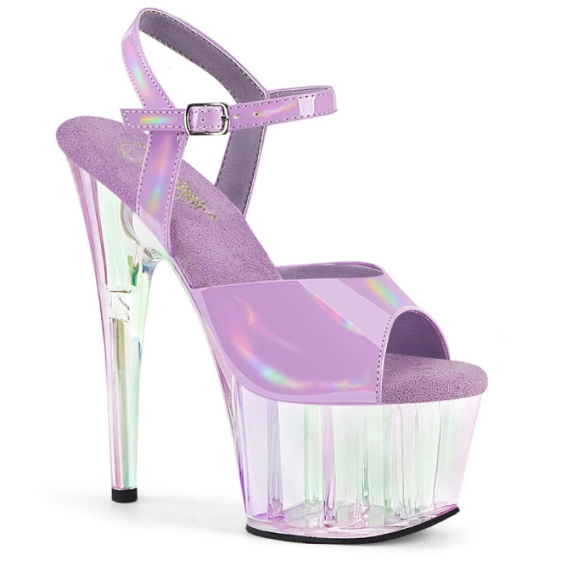 Lavender Pleaser Adore-709HT Women's Sandals | EW5790261