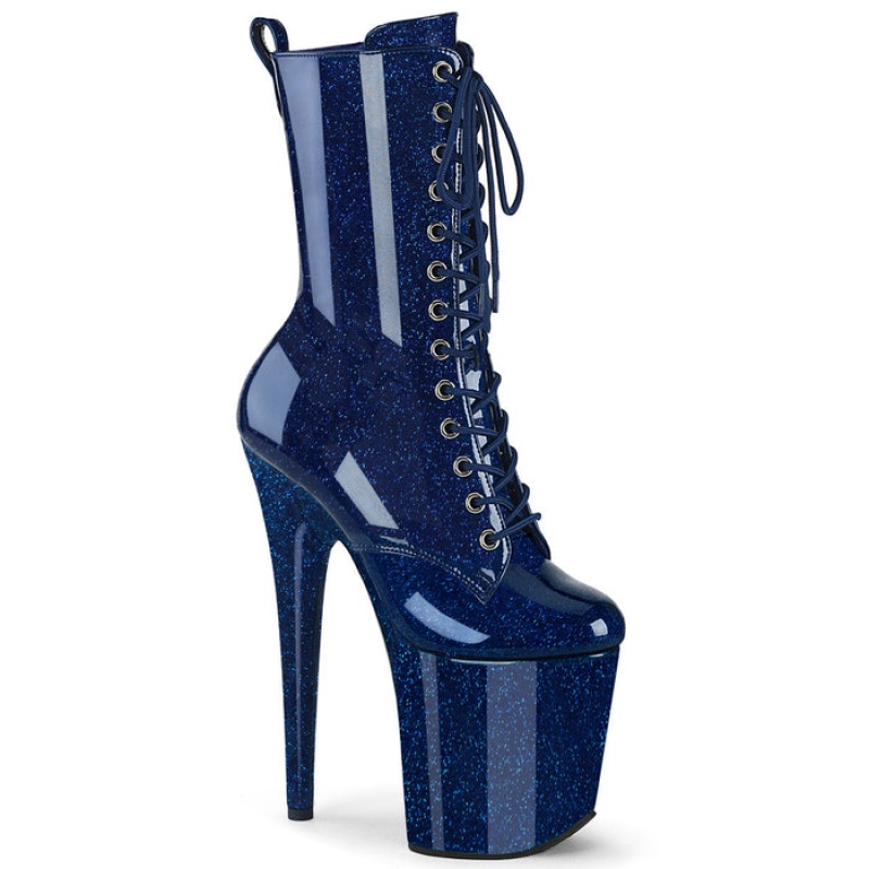 Navy Pleaser Flamingo-1040GP Women's Boots | NG7304215