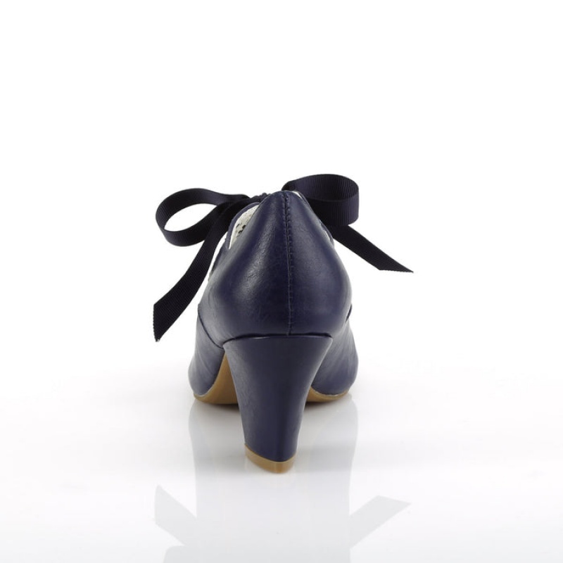 Navy Pleaser Wiggle-32 Women's Pumps | NE3085467