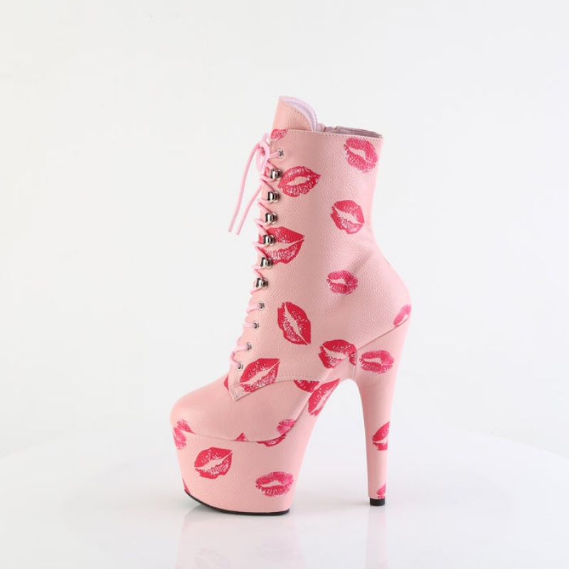 Pink Pleaser Adore-1020KISSES Women's Boots | ZP9234615