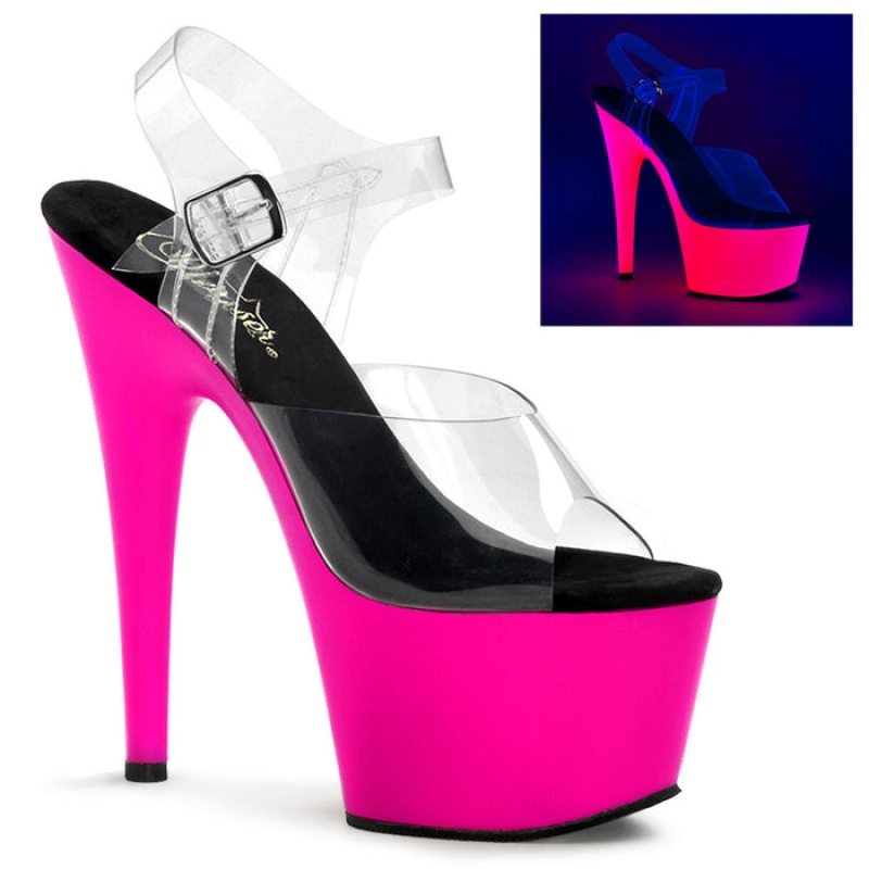 Pink Pleaser Adore-708UV Women's Sandals | LM8431720