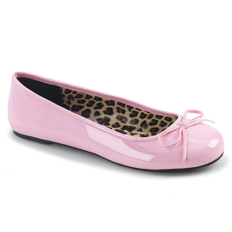 Pink Pleaser Anna-01 Women's Flats | LK8293560