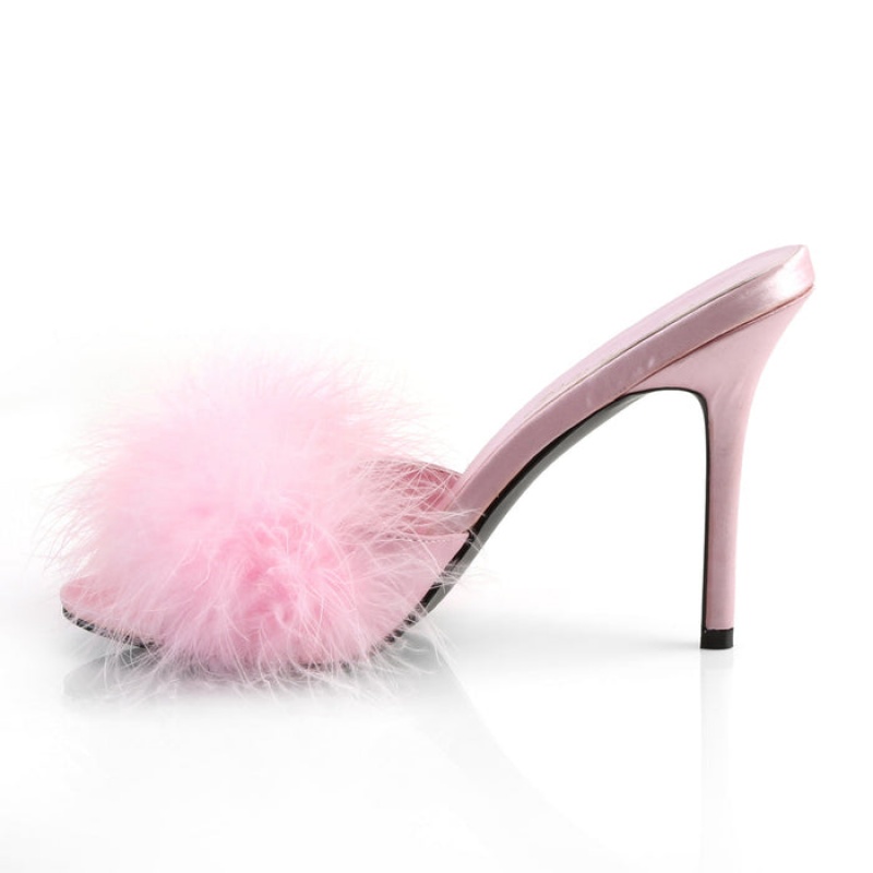 Pink Pleaser Classique-01F Women's Slides | FP7913462