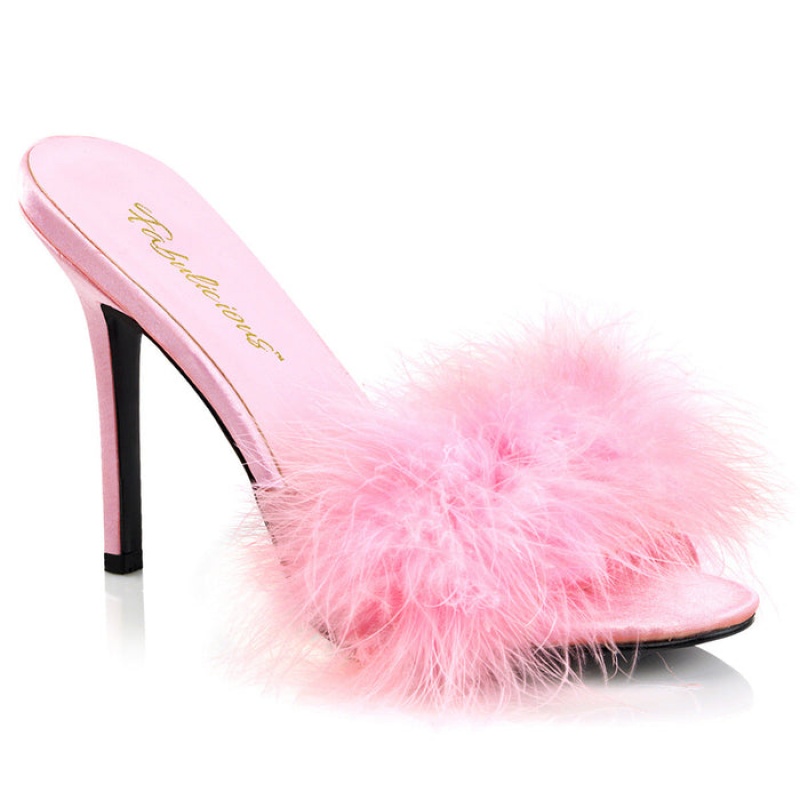 Pink Pleaser Classique-01F Women's Slides | FP7913462