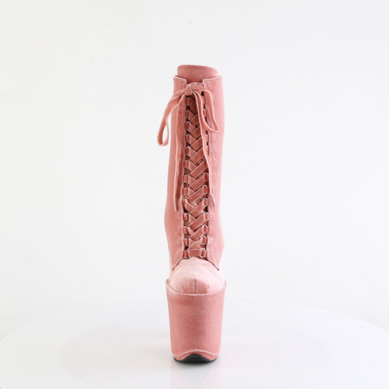 Pink Pleaser Flamingo-1045VEL Women's Boots | KH7280956