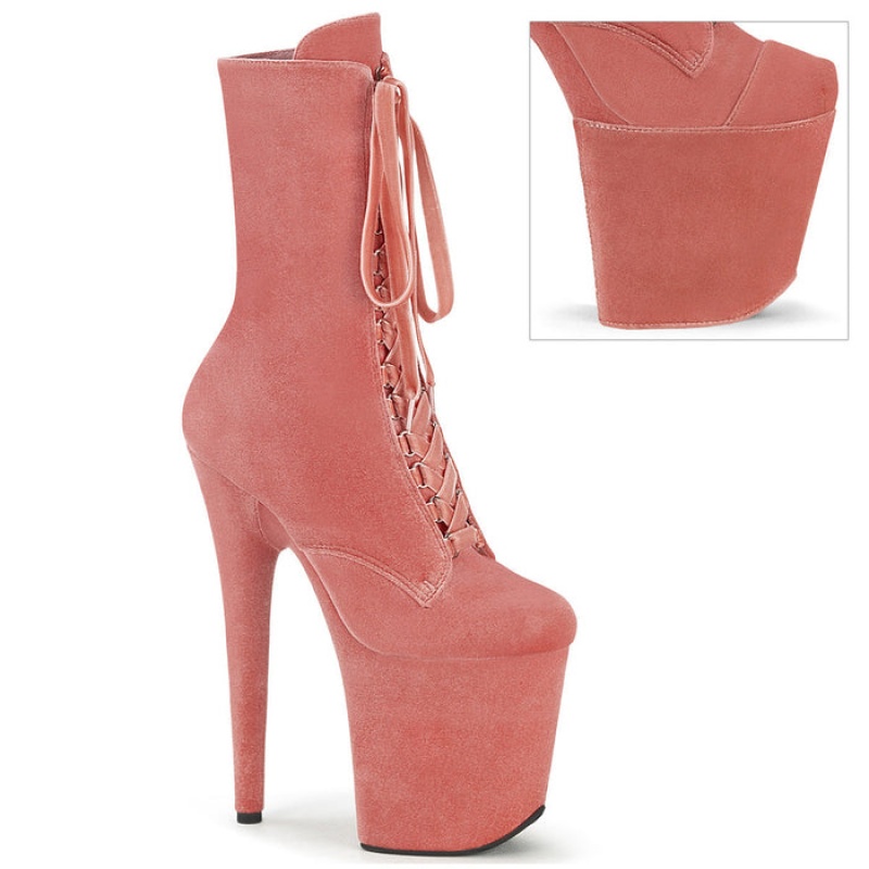 Pink Pleaser Flamingo-1045VEL Women's Boots | KH7280956