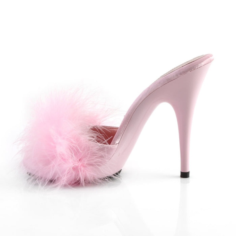 Pink Pleaser Poise-501F Women's Slides | SU7310425