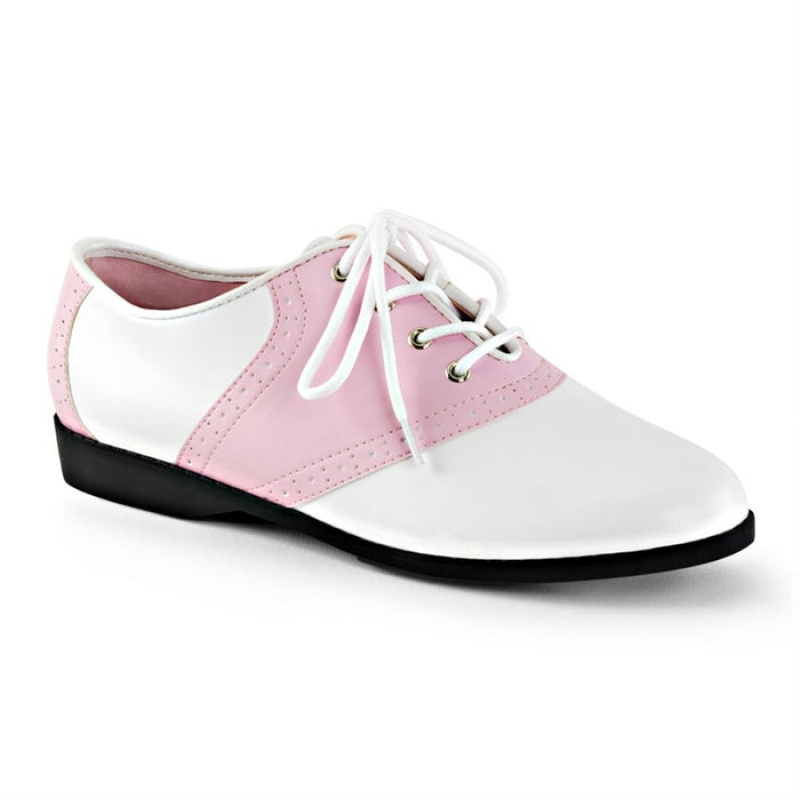 Pink / White Pleaser Saddle-50 Women's Shoes | FD1085247