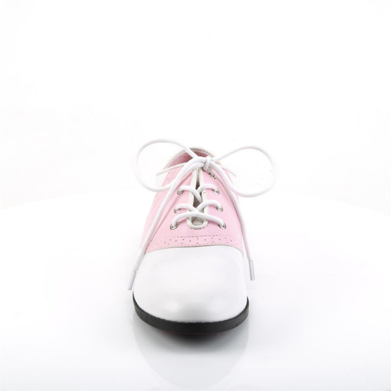 Pink / White Pleaser Saddle-50 Women\'s Shoes | FD1085247