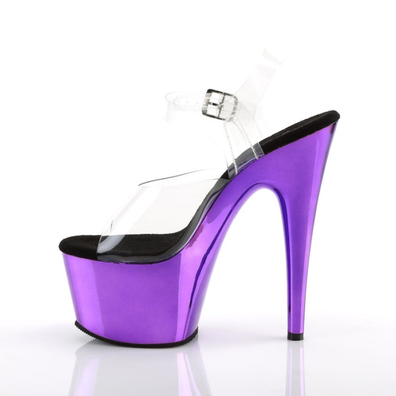 Purple Pleaser Adore-708 Women's Sandals | TO5287694