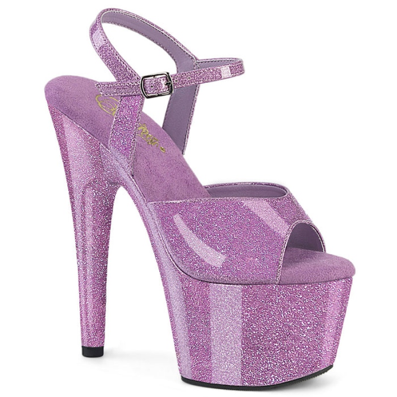 Purple Pleaser Adore-709GP Women's Sandals | EL1968504