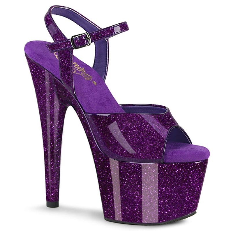 Purple Pleaser Adore-709GP Women's Sandals | BM8750649