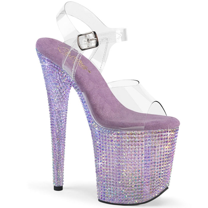 Purple Pleaser Bejeweled-808RRS Women's Sandals | RZ6215783