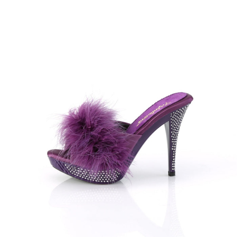 Purple Pleaser Elegant-401F Women's Slides | ND9046518