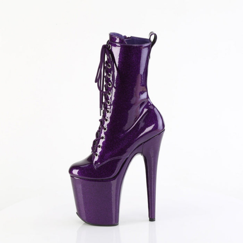 Purple Pleaser Flamingo-1040GP Women's Boots | EX2479650