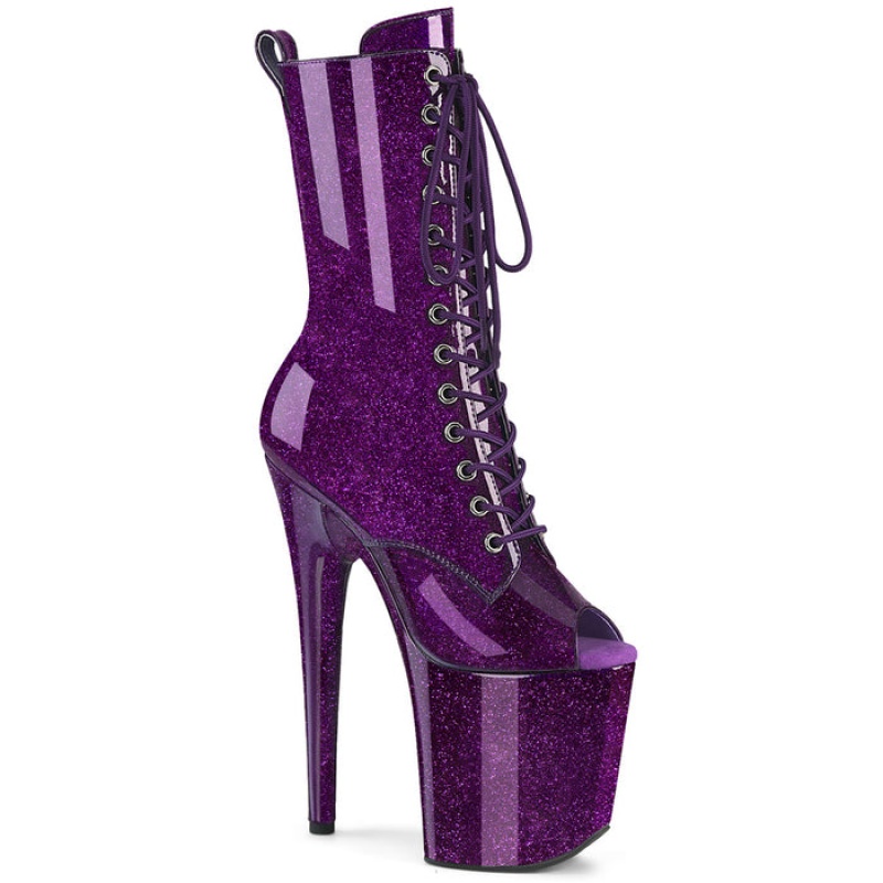 Purple Pleaser Flamingo-1041GP Women's Boots | ZW8569203