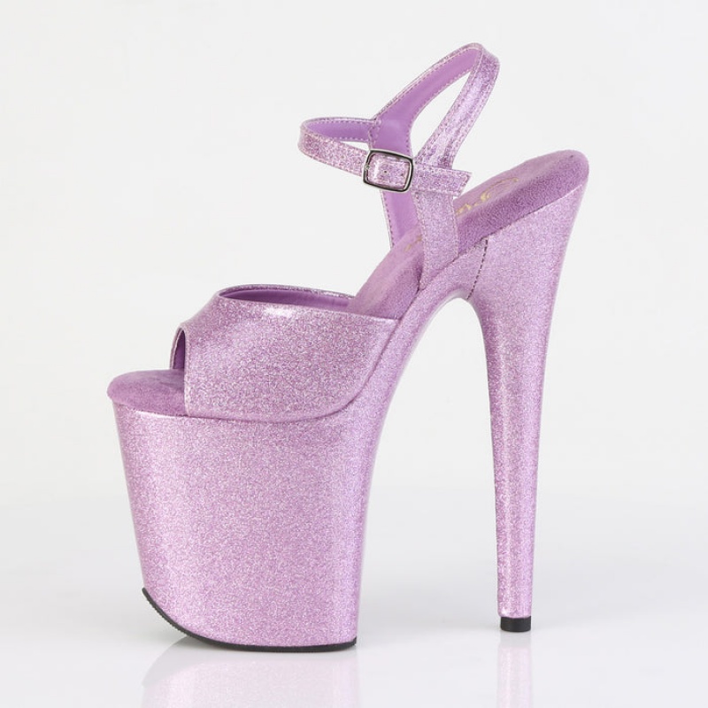 Purple Pleaser Flamingo-809GP Women's Sandals | RY4320981