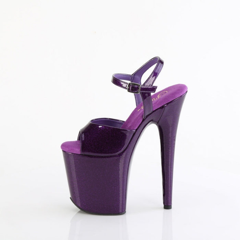 Purple Pleaser Flamingo-809GP Women's Sandals | GJ9413207