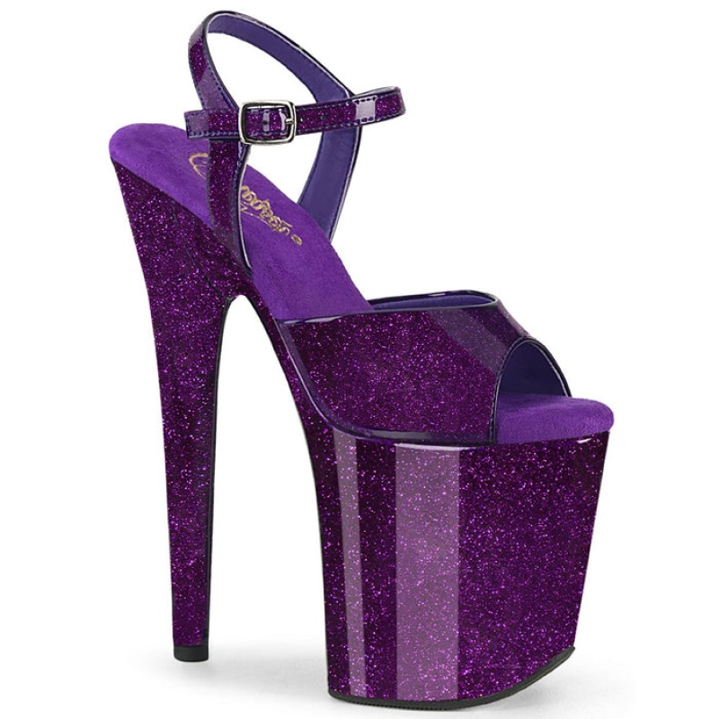 Purple Pleaser Flamingo-809GP Women's Sandals | GJ9413207