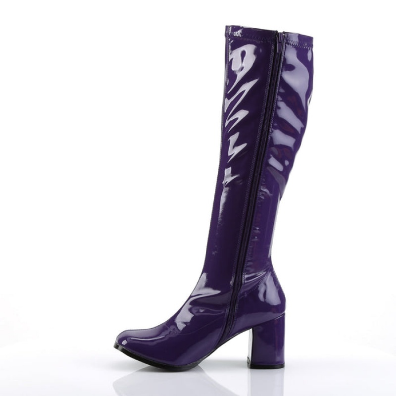 Purple Pleaser Gogo-300 Women's Boots | VG2034871