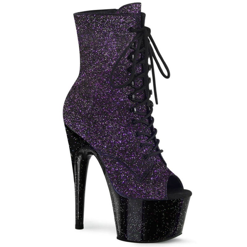 Purple / Black Pleaser Adore-1021MG Women's Boots | MY2698431