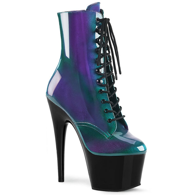 Purple / Green Pleaser Adore-1020SHG Women's Boots | PS9381475